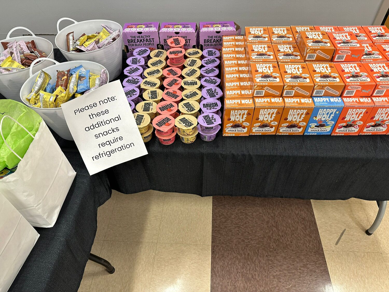 Colorful kosher snack cups for students